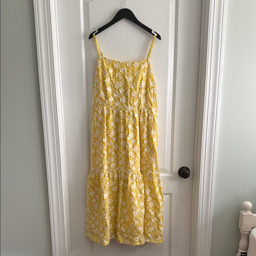 Yellow Floral Women's Dress